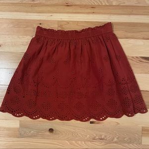 Red Madewell skirt